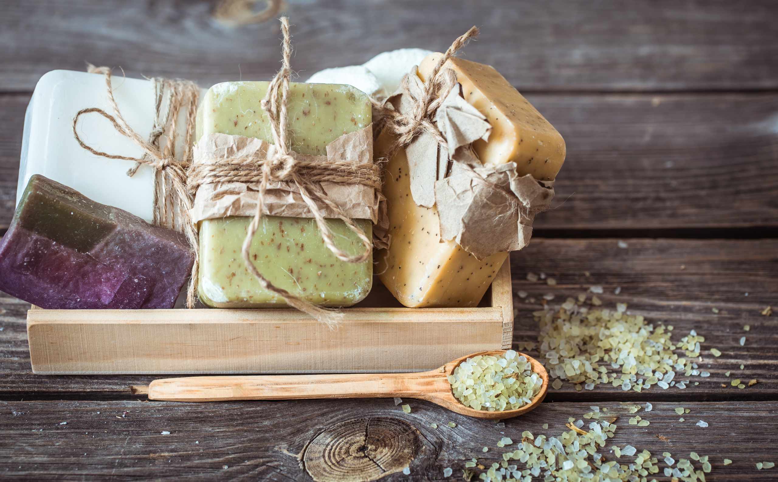 Spa still life on a wooden background